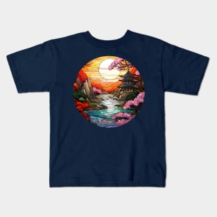 Cherry Blossom Temple Kids T-Shirt